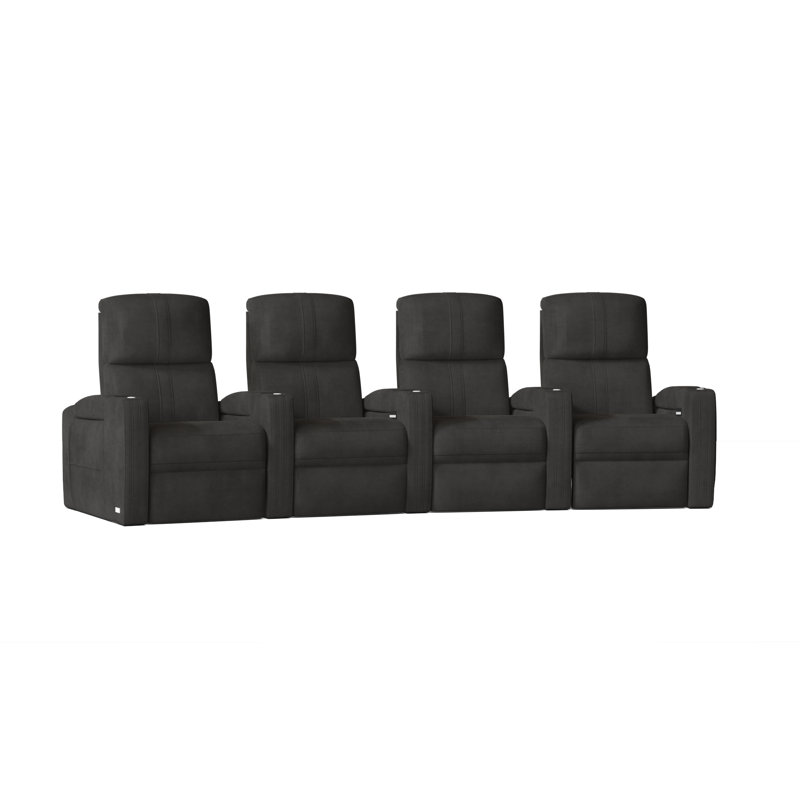 Rangée de cinéma maison Flash HR Series (rangée de 4), Anthracite Smartsuede