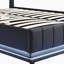 Lit tapissier double avec système de rangement hydraulique et lumière DEL, lit plateforme moderne avec prises et ports USB, noir-1049824878-1049824877