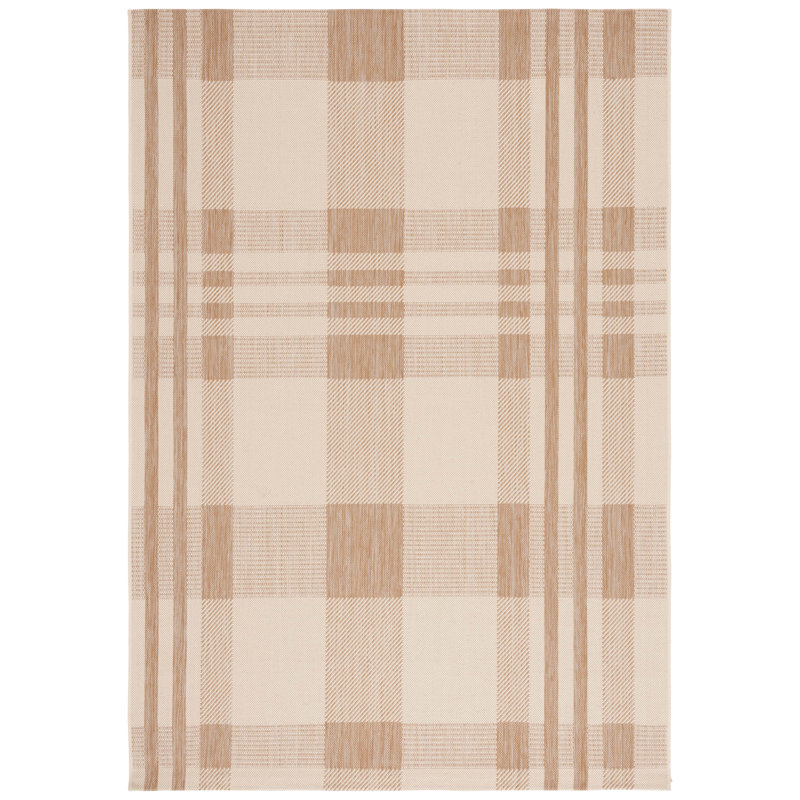 Janiqua Performance Plaid Indoor/Outdoor Area Rug, Rectangle 4' x 5'7"