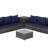 6 Pieces Patio Furniture Set,Outdoor Woven Sectional Patio Furniture ,Wicker Conversation Set With Corner Table&Glass Top Table For Backyard Poolside-1934306325