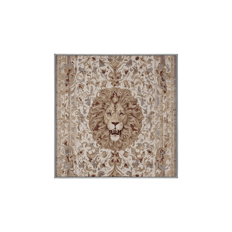 Tapis gris lavable à la machine, Carré 4 pi