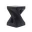 Table d'appoint MGO Twist Shape, texture semblable au bois, couleur noire-728902067