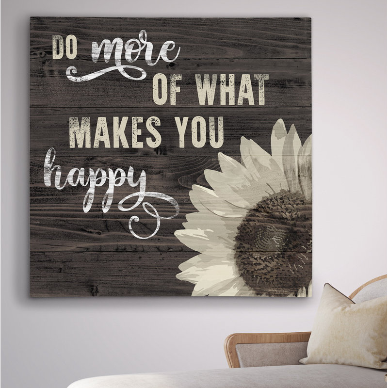 " What Makes You Happy ", Wrapped Canvas, 16" H x 16" W x 1.5" D