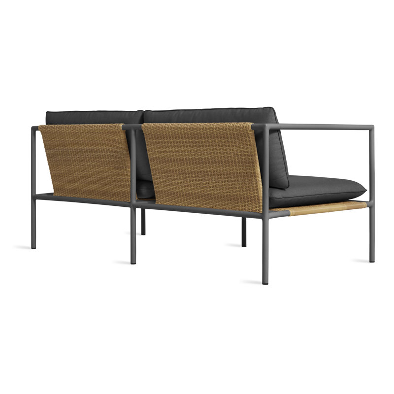 Dog Days Outdoor 2 - Seat Loveseat, Sunbrella Coal, Charcoal