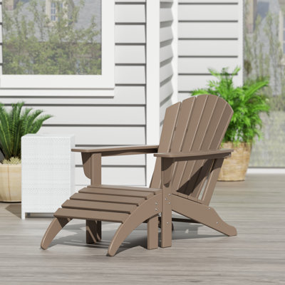Chaise Adirondack en plastique avec repose-pieds Avinsh