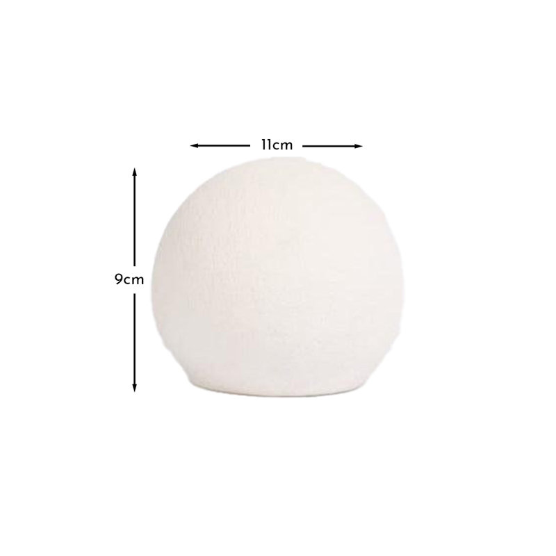 Brainley Figurines & Sculptures, 9cm H x 11cm W x 11cm D, White