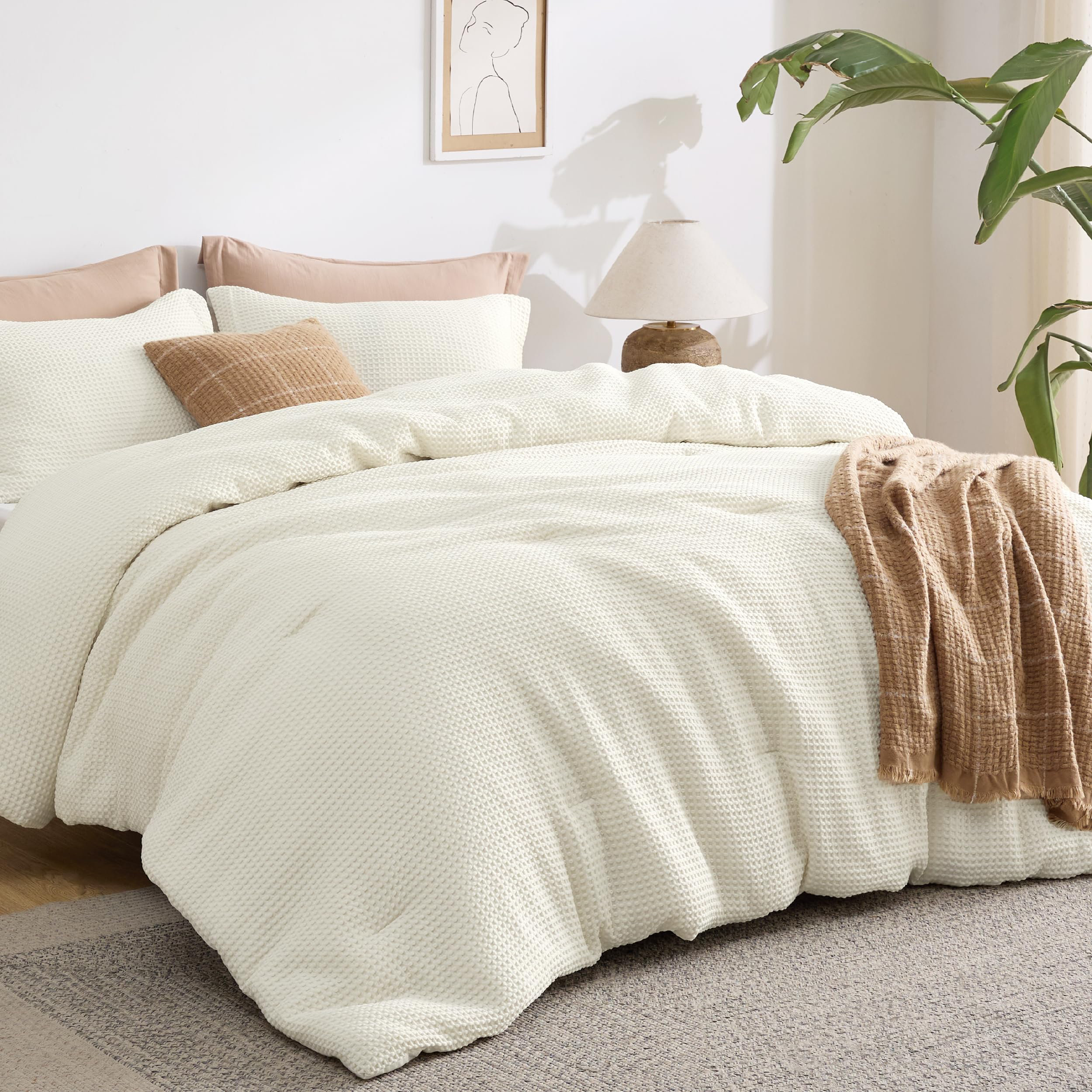 Bedsure Waffle Comforter Set, Soft and Breathable | Wayfair
