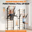  Gym suédoise en échelle suédoise, barres en bois de hêtre massif de 92 po, capacité de 264 lb, attaches réglables pour barre de traction et penderie, fixation murale, 9 tiges d'ancrage pour la maison, l'école, la thérapie physique, la gymnastique