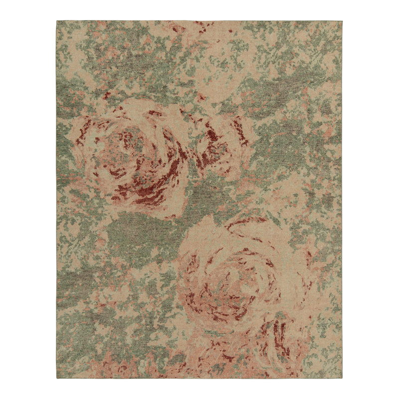 Wool Abstract Area Rug, Rectangle 8'1" x 9'11"