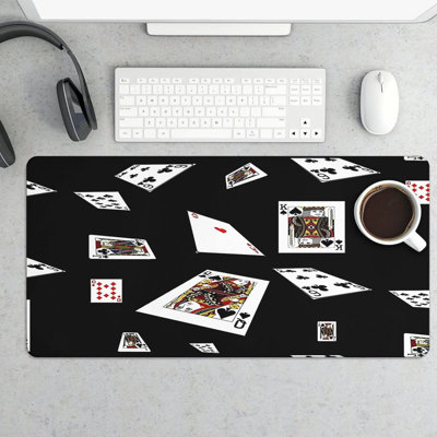 Tapis de bureau abstrait avec des joueurs de cartes de poker - Transformez votre espace de travail en une petite galerie d'art