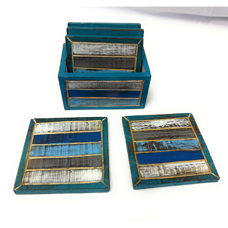 Wooden Square Coaster 6/Set