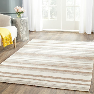 Anley Striped Wool Hand Woven Area Rug