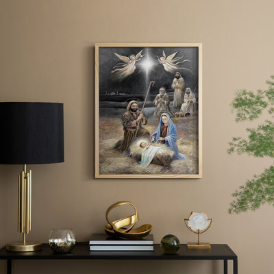 Bethlehem Night Framed Print - Solid Wood