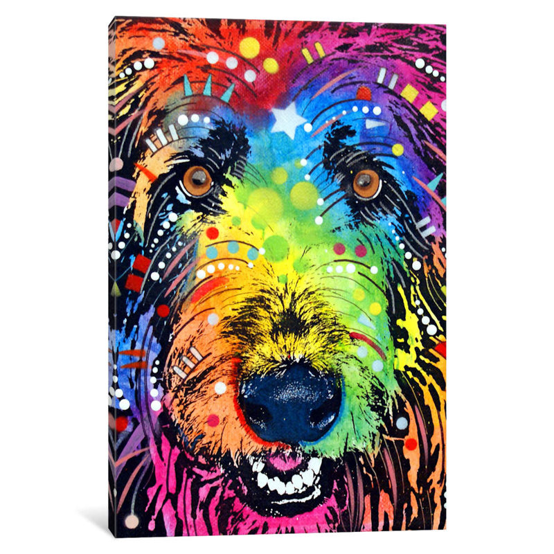 Irish Wolfhound by Dean Russo - Print on Canvas, 66.04 cm H x 45.72 cm W x 1.91 cm D, No Frame