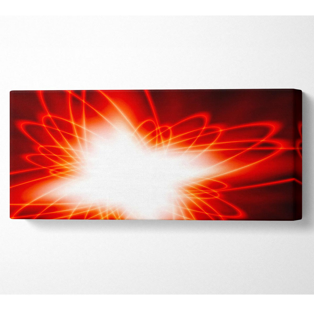 Roter Stern Explosion Panoramaleinwand