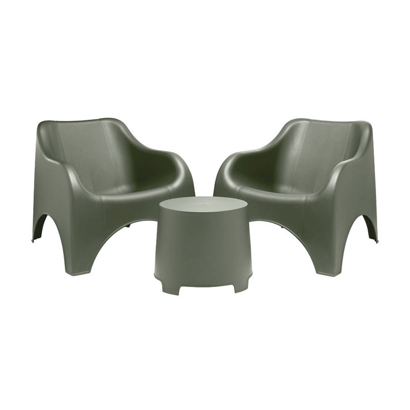 Ensemble nuage (2 chaises et 1 table d'appoint), Vert