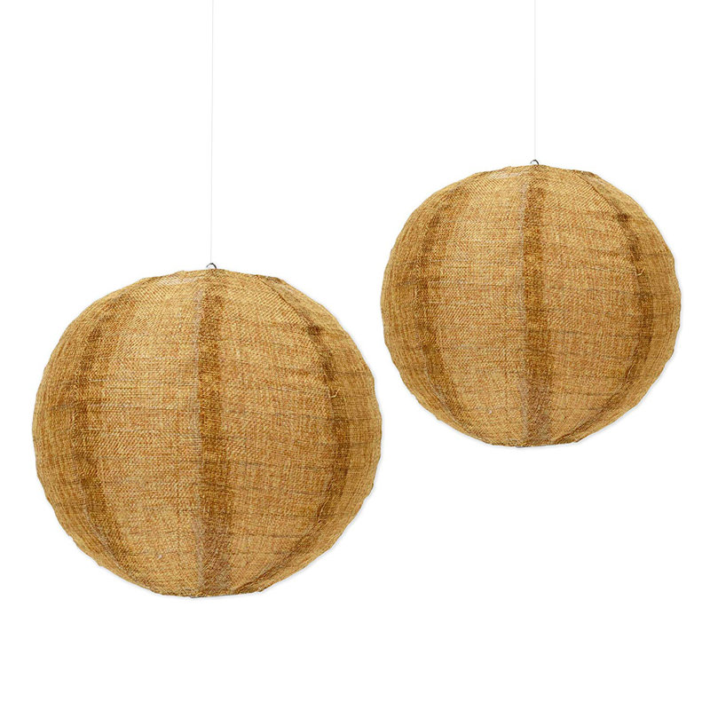 Ensemble de 2 décorations à en toile jute suspendue 2 pièces
