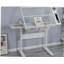 Hand Crank Adjustable Drafting Table Drawing Desk With 2 Metal Drawers (White)With Stool-364793329