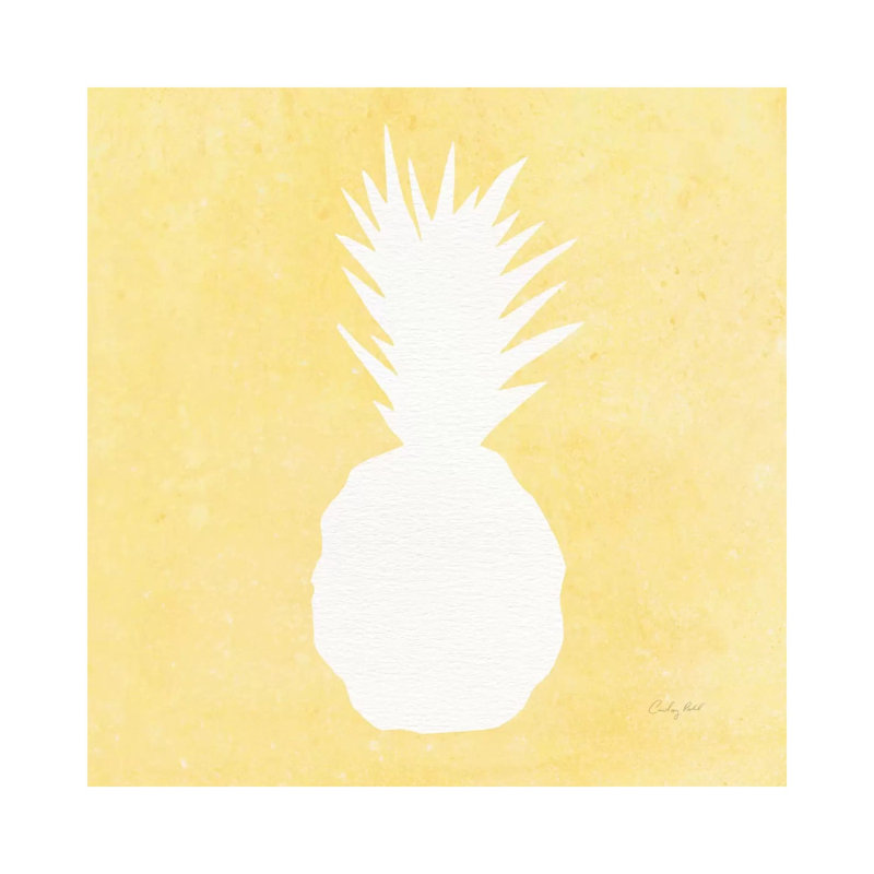 Tropical Fun: Pineapple Silhouette II by Courtney Prahl - Wrapped Canvas Gallery-Wrapped Canvas Giclée