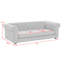 Élégant lit pour animaux de compagnie rectangulaire pour chiens grands et surdimensionnés, canapé-lit surélevé durable, canapé pour chien confortable, canapé pour chien en lin moderne et tendance - GRIS FONCÉ-246221897