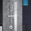 Système de douche à pluie exposée H 38 po 38 po avec douche à main (valve non incluse)-110204853