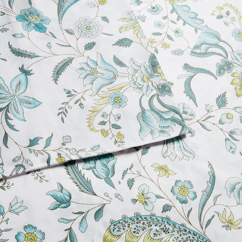 Botanical 100% Cotton Floral Sheet Set, Queen