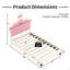 Lit simple tapissier princesse avec tête de lit couronne, lit plateforme simple-1273718492