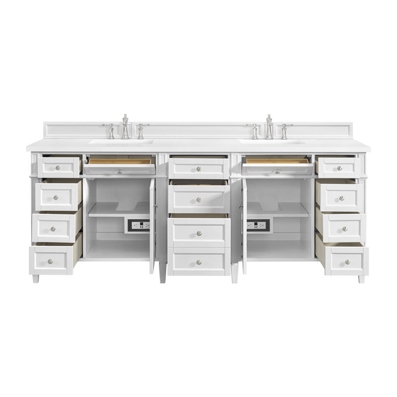 Brittany 84" W Double Vanity w/ FreePower Wireless Charger