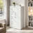 Vertical Multi-Function Metal Storage Cabinet with Lock, Combo Design of Four File Drawers & Single Lockable Door for Office, Bedroom & Household Storage-129881266