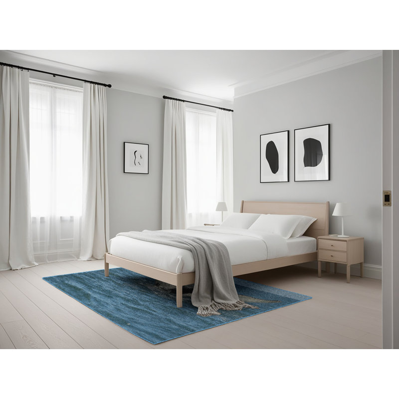Tapis bleu Whale, Rectangle 5 pi x 7 pi