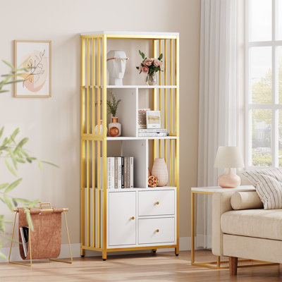 159.6 cm H x 60 cm W Iron Bookcase