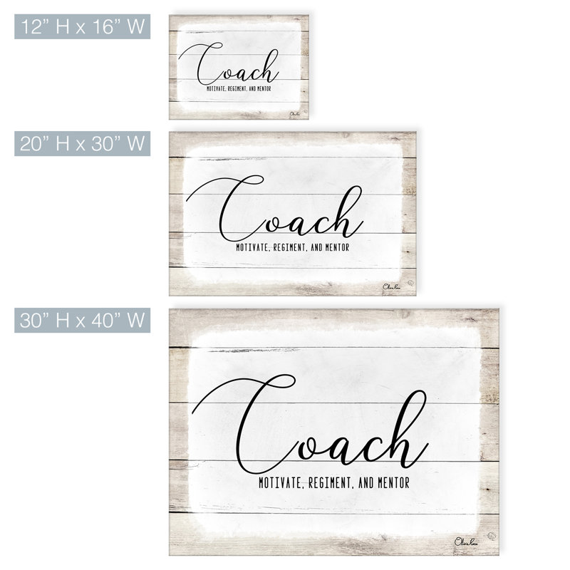 " Coach " by Olivia Rose, 30" H x 40" W x 1.5" D