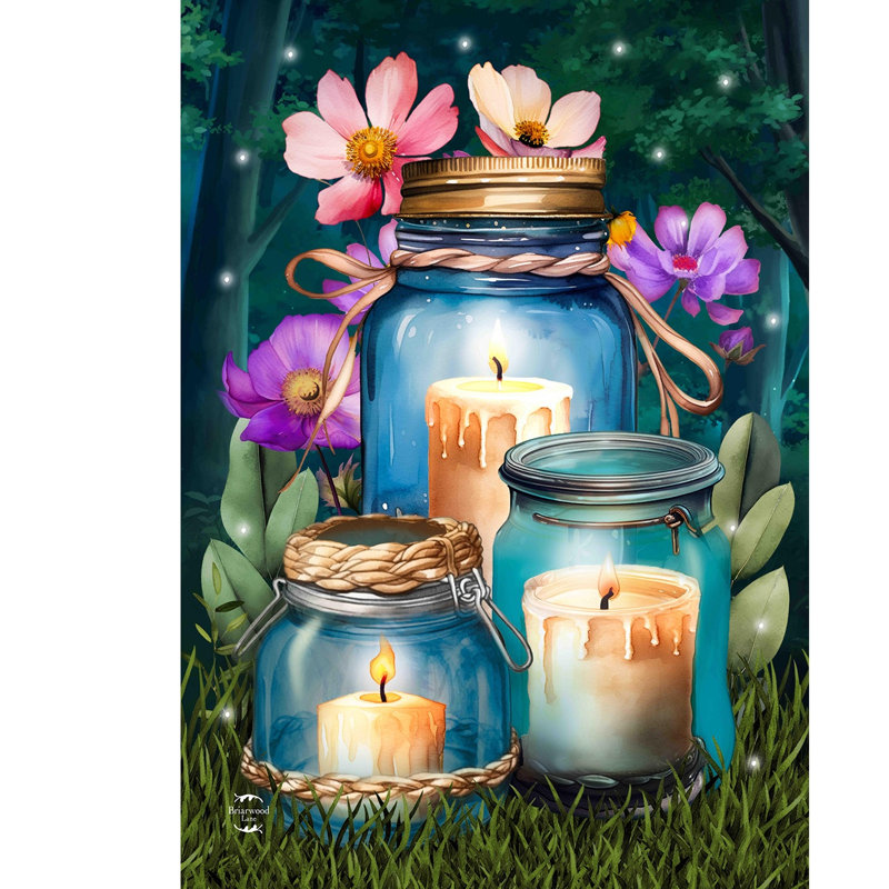 Be A Light Jars Garden Flag