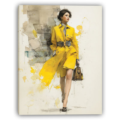 «Yellow Elegance», art mural sur toile tendue