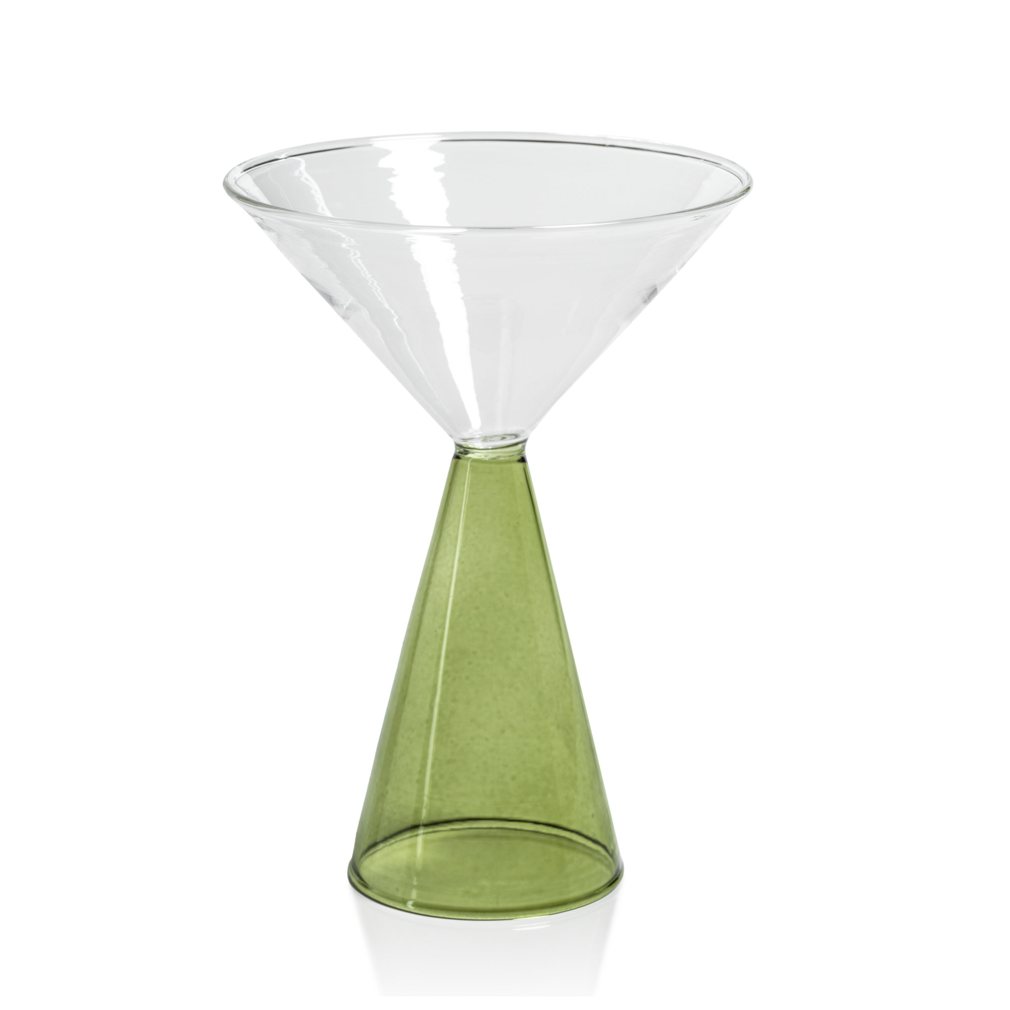 Monticello Martini Glasses, Green