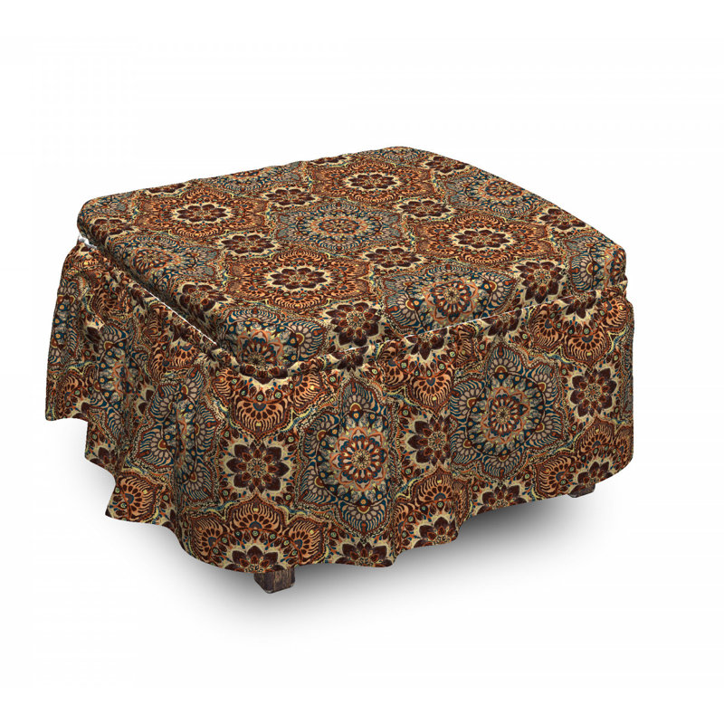Housse pour repose-pieds floral paisleys