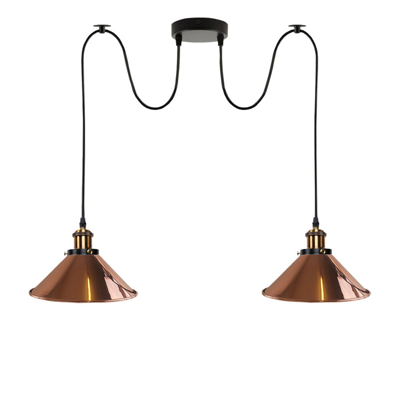 Lofton 2 - Light Gold Cluster Pendant, Rose Gold