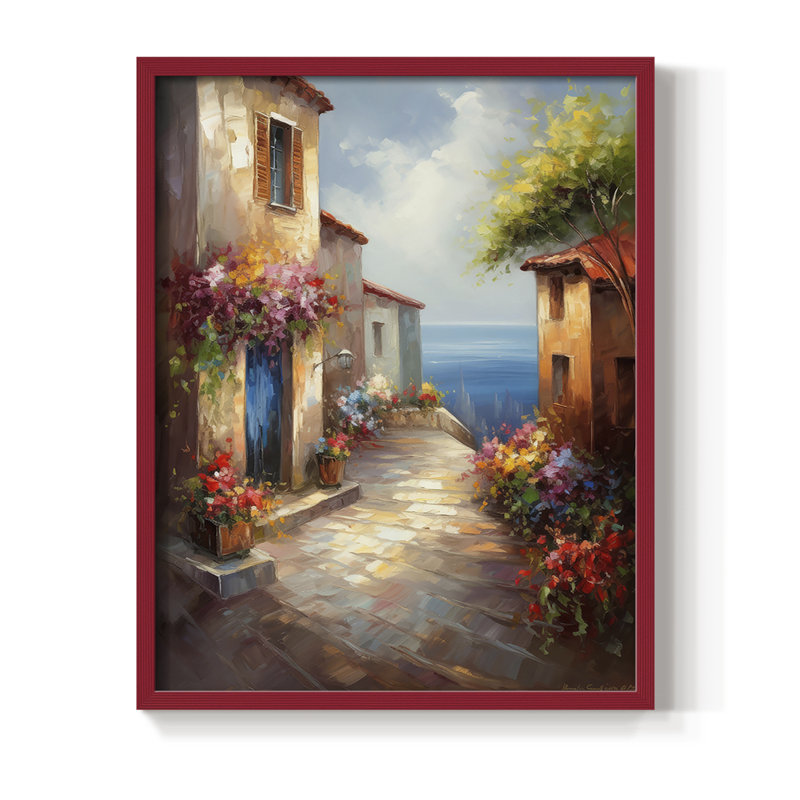 "Paysages série CCLxxix", Rouge, H 15 po x l 12 po