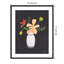 Floral on Black II, encadré sur papier par Archbell Print-91291788-91291781