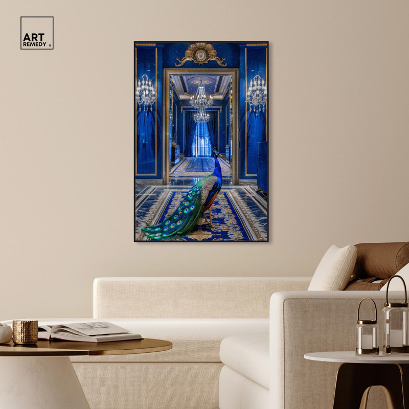 Art sur toile, art moderne, Cadre flottant noir, H 55 po x l 37 po