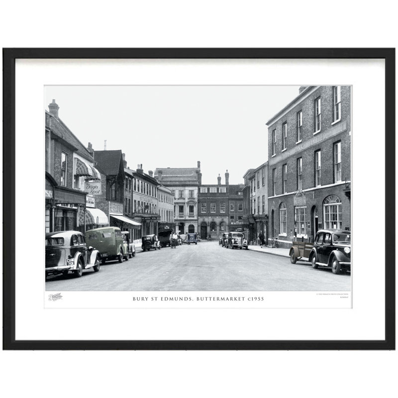 Bury St Edmunds, Buttermarket C1955 - Single Picture Frame Print, 28cm H x 36cm W x 2.3cm D