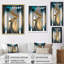 Pirouette en turquoise rétro, minimalisme sur toile-1376620573-1376620563