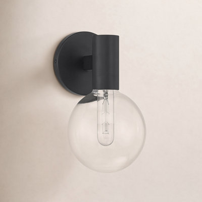 Romi Metal Armed Sconce in Matte Black