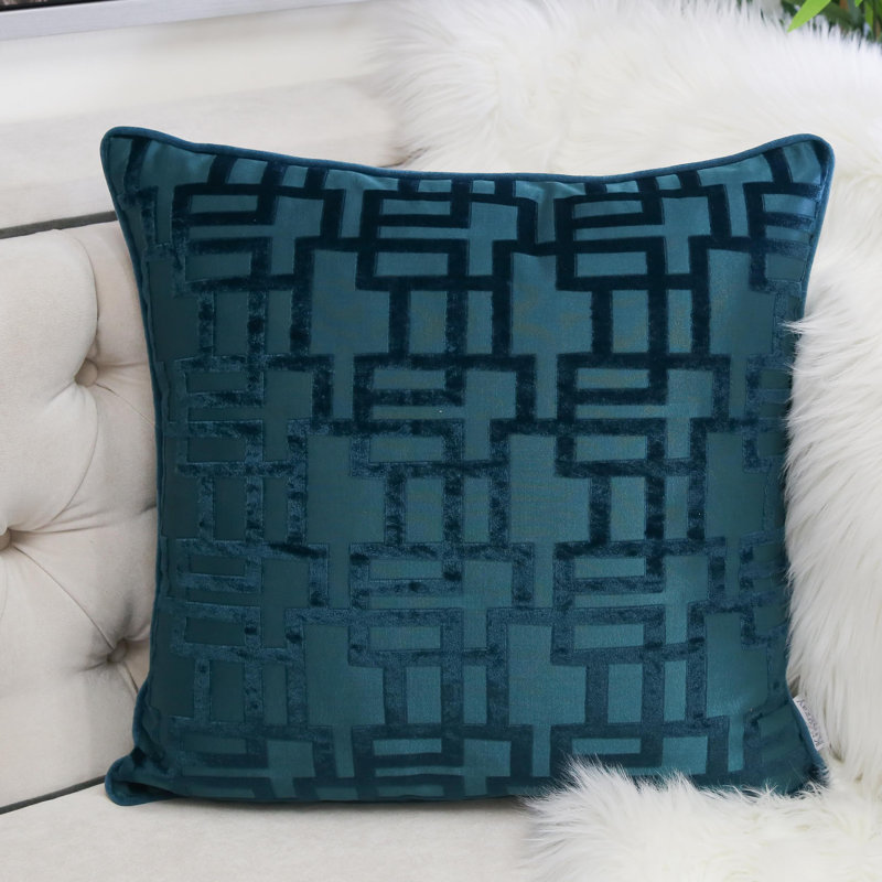  Square Pillow Cover and Insert, Light Blue