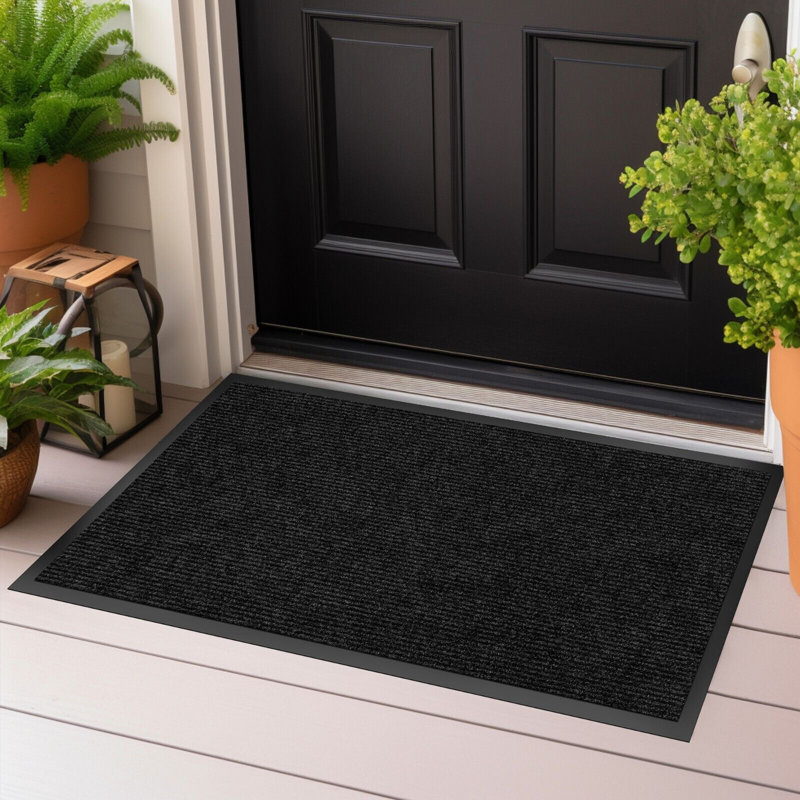 Tapis noir antidérapant Commercial, L 36 po x L 180 po