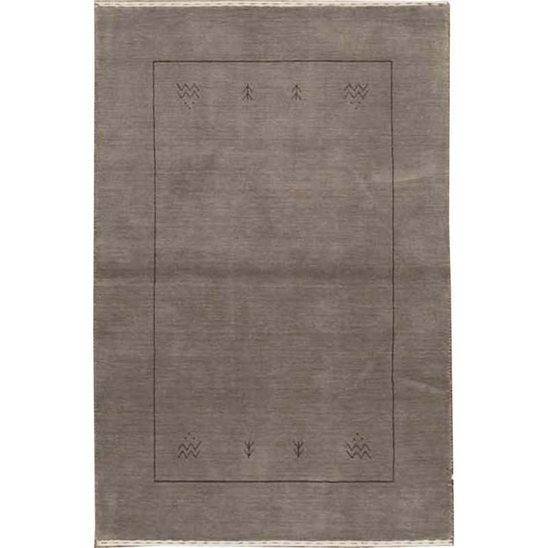 Tapis gris de haute qualité noué à la main