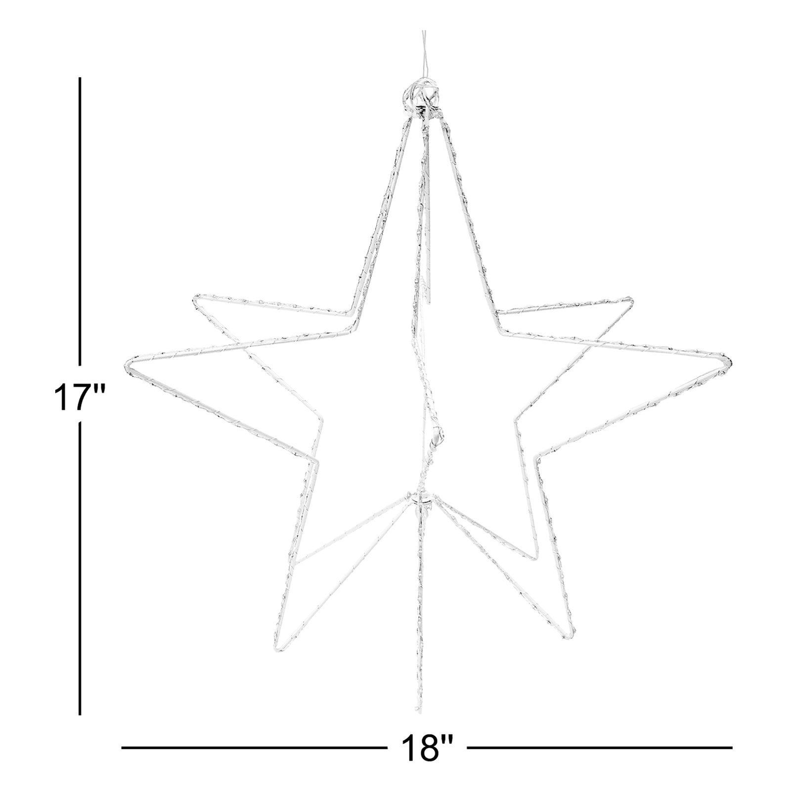 Foldable 3D Star Décor with Multi-Colored LED Lights