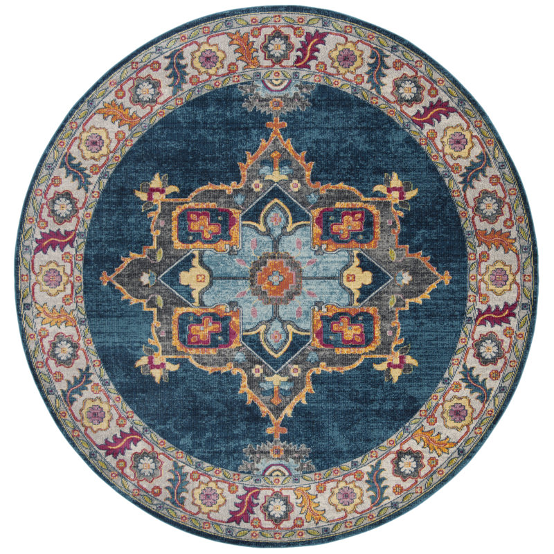 Siya Oriental Hand Woven Area Rug, Round 201 cm
