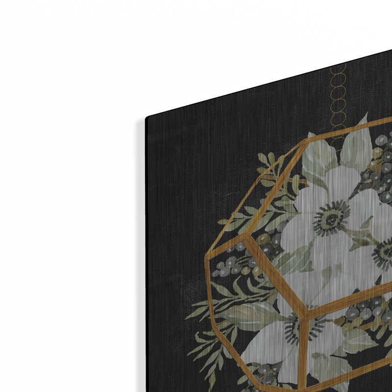 «Gold Geometric Hexagon» par Cindy Jacobs, H 12 po x l 12 po
