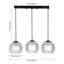 Lustre suspendu moderne en cristal 3 lumières